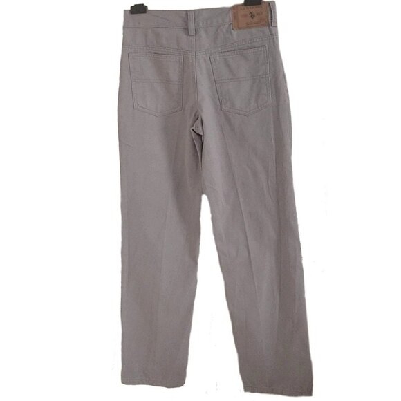 U.S Polo Assn. USPA Boys Slim Straight Fit Cotton Gray Pants Size 12 (7YO & Up) - Picture 2 of 5
